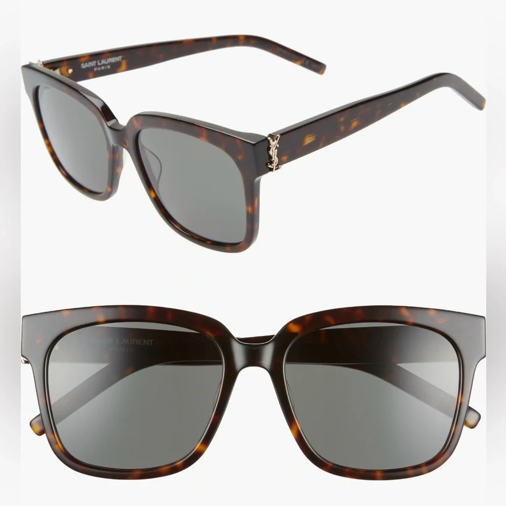 Saint Laurent YSL Women’s Square Frame Sunglasses 55mm NEW